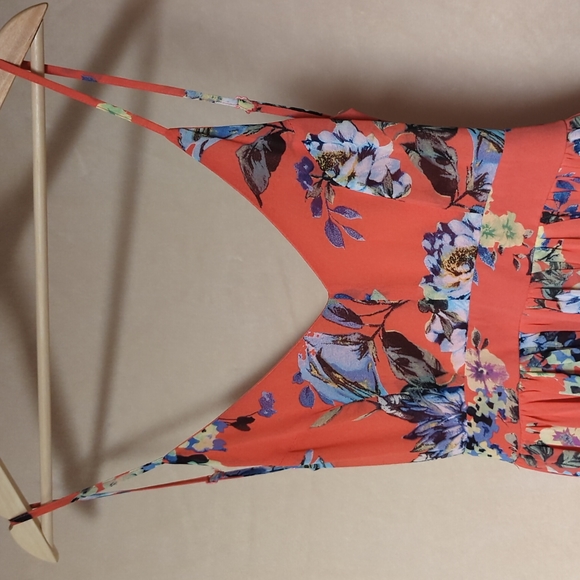 Floral Maxi Dress with Open Back - Picture 3 of 5